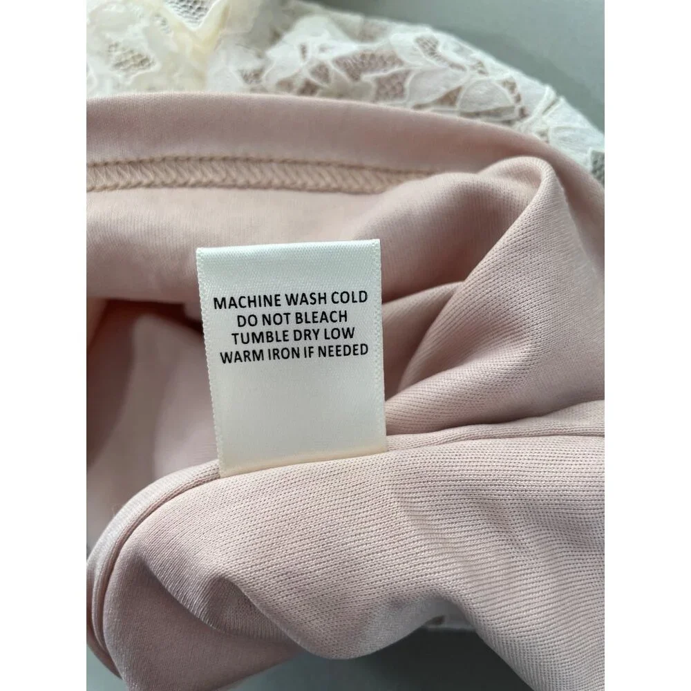 Skies Are Blue Lace Top Size Medium One Shoulder Ruffle Cream Boho Fairycore NEW - Picture 8 of 10